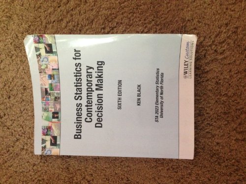 "Business Statistics for Contemporary Decision ... 0470910186 Book Cover