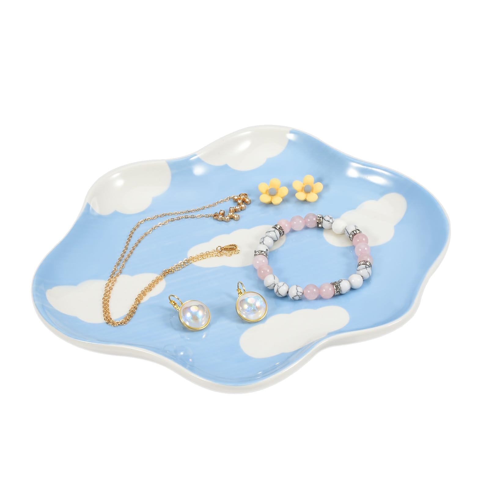 Koythin Jewelry Tray, Ceramic Jewelry Dish Trinket Tray Organizer