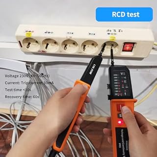 Testeur de tension, testeur de continuité, plage automatique 12V~1500V, IP65, peut mesurer la tension AC/DC, la séquence de phase, la continuité, le RCD, détection sans batterie (PM8200A1)