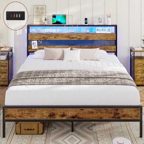 Bett 140x200 mit Lattenrost aus Metall, Bettgestell Metallbett mit Steckdose und USB-Ladefunktion Doppelbett mit Stauraum Bodenbett Jugendbett Bettrahmen für Schlafzimmer und Gästezimmer (140x200cm) Bett 140x200 mit Lattenrost aus Metall, Bettgestell Metallbett mit Steckdose und USB-Ladefunktion Doppelbett mit Stauraum Bodenbett Jugendbett Bettrahmen für Schlafzimmer und Gästezimmer (140x200cm)