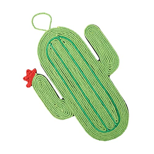 iplusmile 猫の爪とぎ 猫のおもちゃ 猫の木のサボテン 猫の杖のおもちゃ ゴミ トラッパー 猫キット 猫引っ掻き 子猫のスクラッチャー 猫サイザルマット サイザル麻布 Green