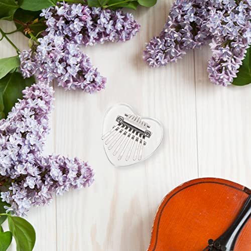 MILISTEN Mini piano de polegar Kalimba com 8 tons de acrílico pequeno Kalimba Plaything