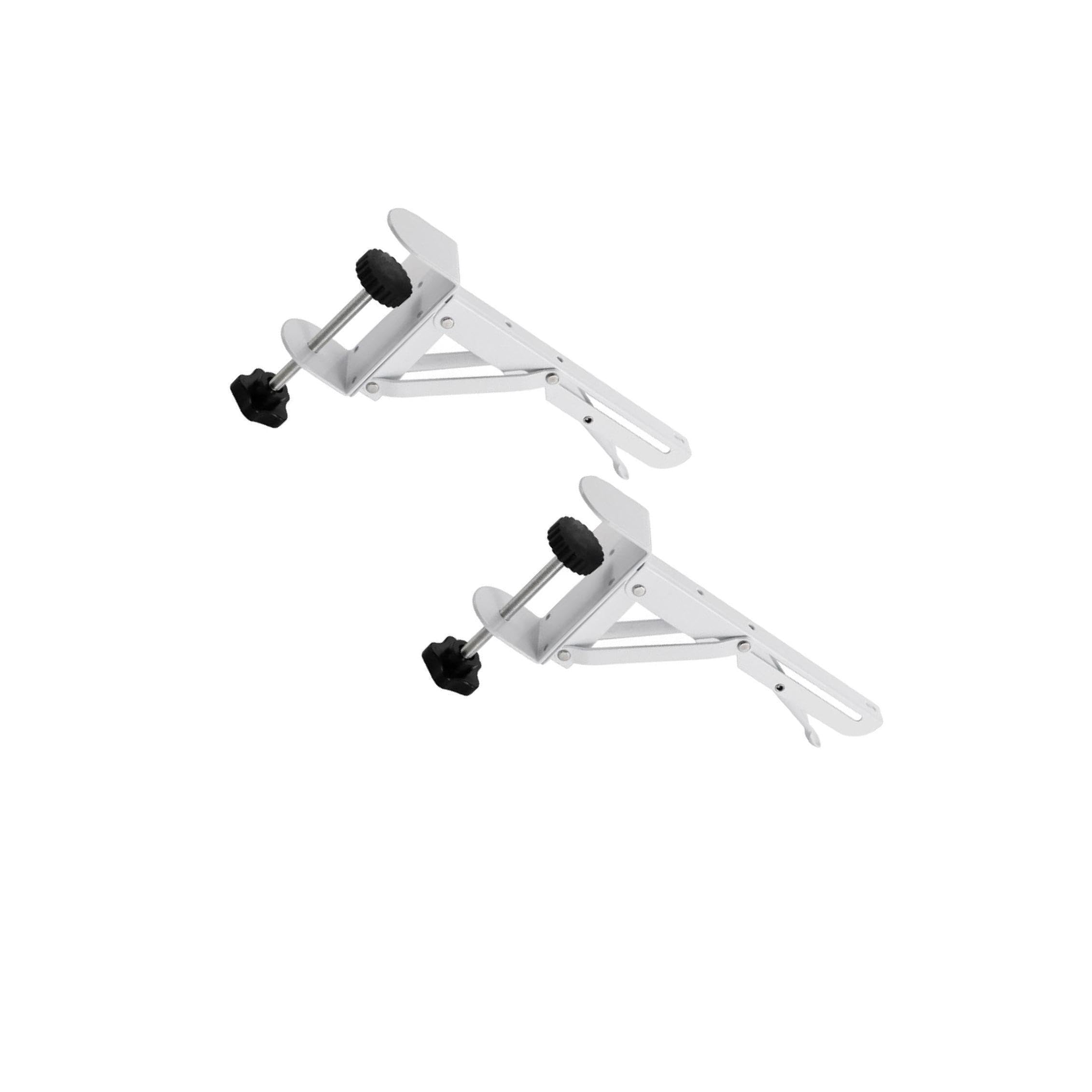 QLECXZI Quick Setup Ergonomic Keyboard Tray Clamp Mount Adjustable Under Desk Height Folding Support For Optimal Comfort Black Keyboard Tray Clamp Mount