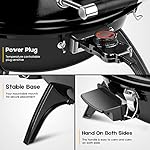 Techwood 1600W Electric Indoor/Outdoor Grill - 15-Serving Removable Stand BBQ with Double Layer Design for Countertops (Black) - Image 4