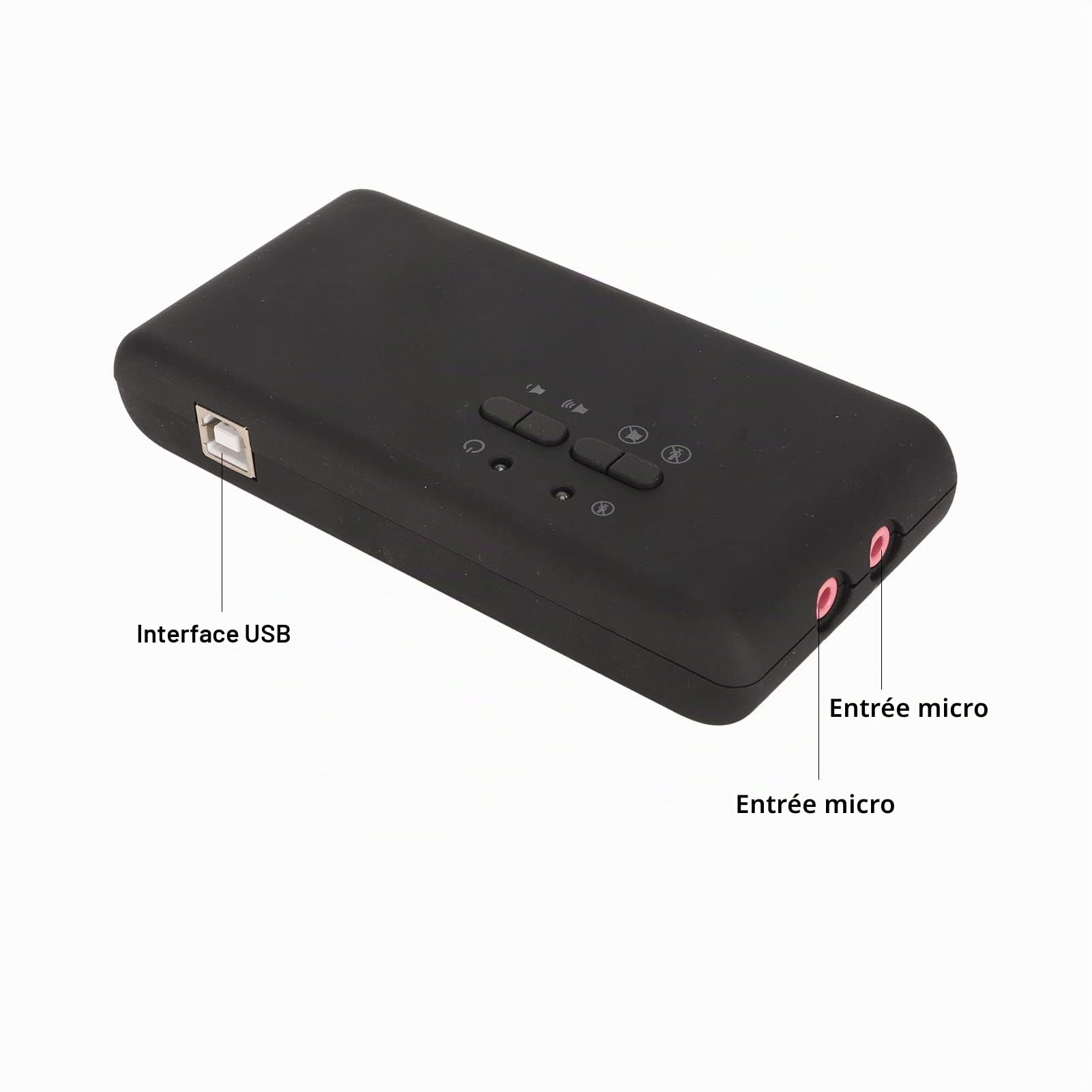 USB 7.1 Carte Son Externe à 8 Canaux 12 Mbps USB Soundbox 32KHz / 44KHz / 48 KHz Entrée en Double Microphone Stéréo pour Ordinateur Portable PC
