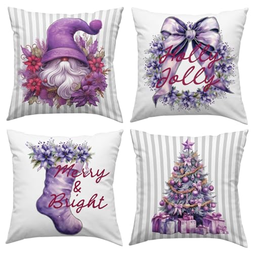 MIRLEWAIY Christmas Throw Pillow Covers 18x18 Set...