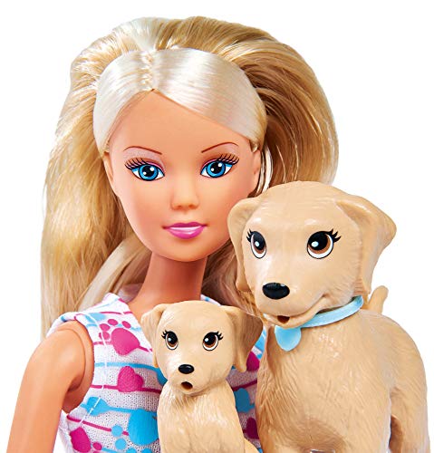 Simba 105733310 - Steffi Love Puppy Walk, mit erwachsendem Hund und Welpe, mit Tragetasche und Hundezubehör… – Bild 5