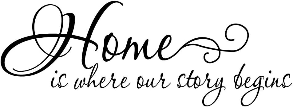 ZSSZ Home is Where Our Story Begins Vinyl Wall Decal Quotes Art Letters Motto Home Decoration Lettering