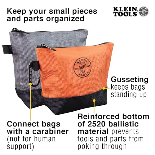 Image of Klein Tools 80038 Backpack Tool Kit, Tradesman Pro Backpack, Zipper Tool Bags, and Magnetizer, 4-Piece