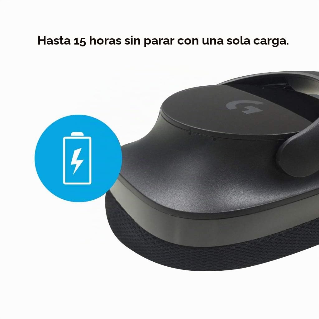 Logitech G533 Auriculares Gaming Inalámbricos, 7.1 Surround DTS Headphone:X, Transductores 40mm Pro-G, Micrófono, 2, 4 GHz Inalámbrico, Batería de 15 Horas, PC/Mac, Negro