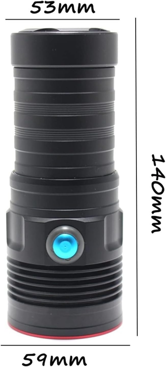 Diving Flashlight Professional Torch Portable 3-Mode Light 80m Waterproof Lamp(C)