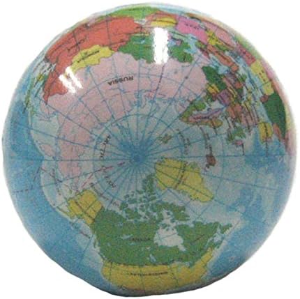 Generic10Cm Globe Pu Ball,Earth Pu Stress Ball,Globe Squeeze Ball