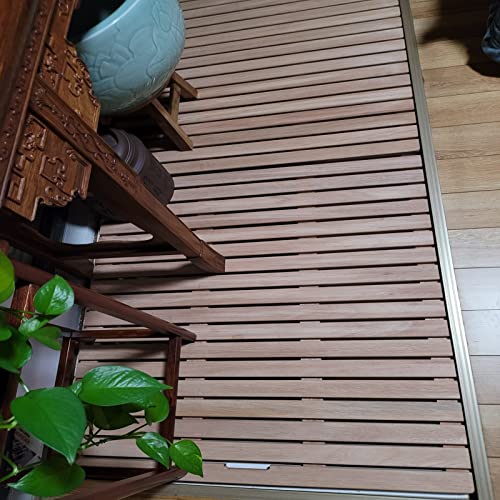 Tapis de douche antidérapant en bambou à séchage rapide