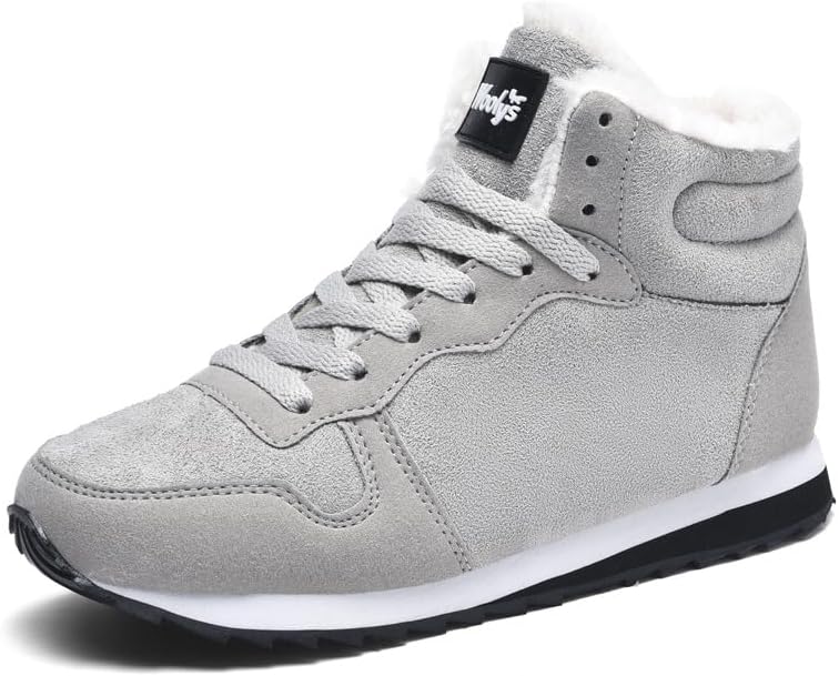 Women's Winter Thermal Snow Boots, Warm Plush Lined Lace Up Sneakers, Faux Suede Non-slip Shoes, Women's Footwear