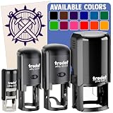 Fighter Warrior Sword and Shield Self-Inking Rubber Stamp Ink Stamper for Stamping Crafting Planners - 1/2 Inch Mini - Red Ink