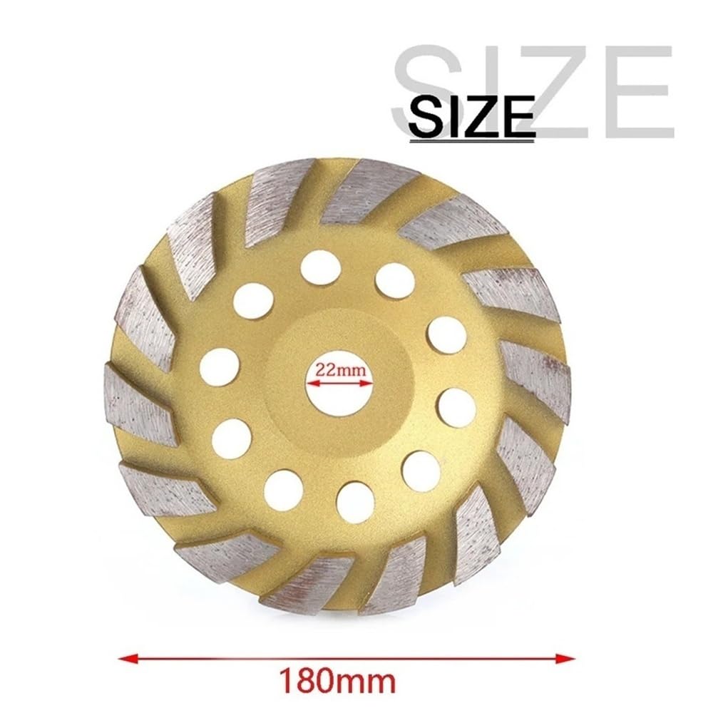 Tarcza polerska do garnków, diamentowa tarcza szlifierska do szlifierki kątowej, segmentowa tarcza szlifierska do betonu, granitu, kamienia, ceramiki (180 mm)(180mm)