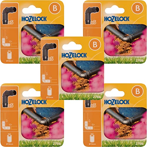 Hozelock 25 x 2766 13mm 90 Deg Right Angle Elbow Connectors Irrigation Watering