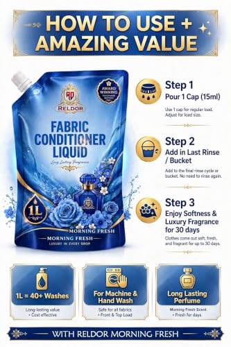 Reldor Store Reldor Morning Fresh Fabric Conditioner 1 L - Image 6