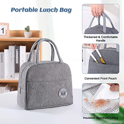 Image of 2 Tier Bento Box Lunch Box for Adults and Kids, Leakproof Bento Lunch Box with 3 Compartments and Cutlery (Spoon & Fork), Portable Adult Lunch Box with Lunch Bag for Work Office School