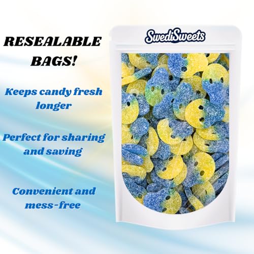 Swedish Sour Skulls, Dulces Ácidos Azul y Amarillo 227g miniatura 2