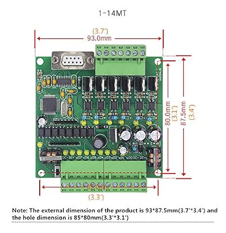 DIY PLC FX1N-14MT Industrial Control Board DC24V PLC Programmable Logic Controller Transistor Output 8 Point Input