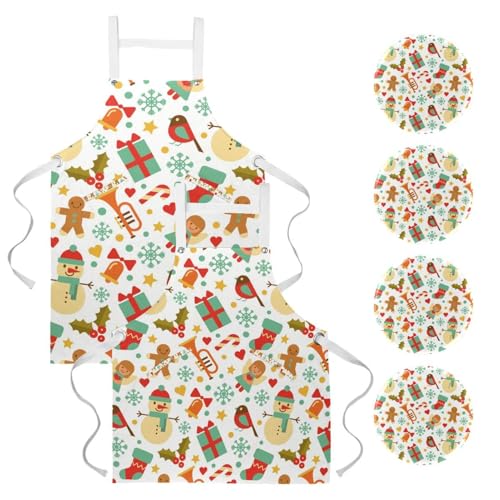 Tablier de restaurant bistrot et bar, lot de 2 protections de travail avec poches