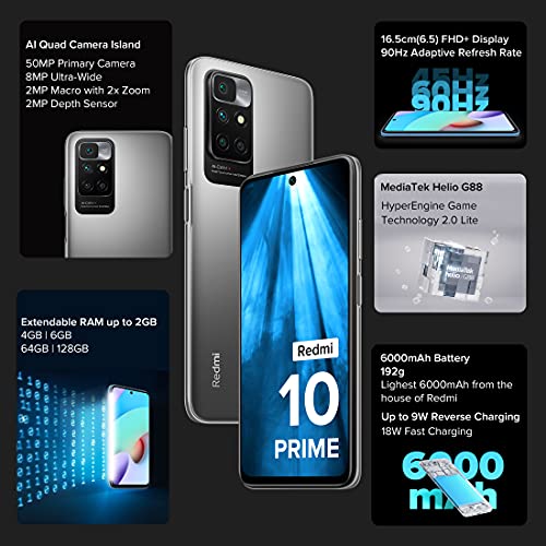 Xiaomi Redmi 10 Prime 6Gb 128Gb - Phantom Black