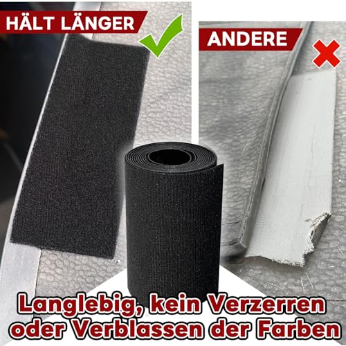 Birllaid Gewebe-Reparaturband für Segeltuch, Markise, Flicken für Möbel, Daunenjacke, Risse oder Löcher in Stoff, Zelt, Segel und Bootsverkleidung, strapazierfähig, wasserdicht und waschbar, schwarz