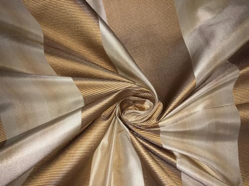 Taffetas de soie rayure jacquard crème anti-pli pour robes de soirée structurées
