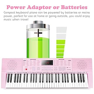 Vangoa VGK610 Clavier de Piano, 61 Mini Touches Clavier Portable Musique pour Débutant avec Microphone, 3 Modes d… - Les Beatles, Paul McCartney, John Lennon, RIngo Starr, George Harrison Vangoa VGK610 Clavier de Piano, 61 Mini Touches Clavier Portable Musique pour Débutant avec Microphone, 3 Modes d… – Image 6