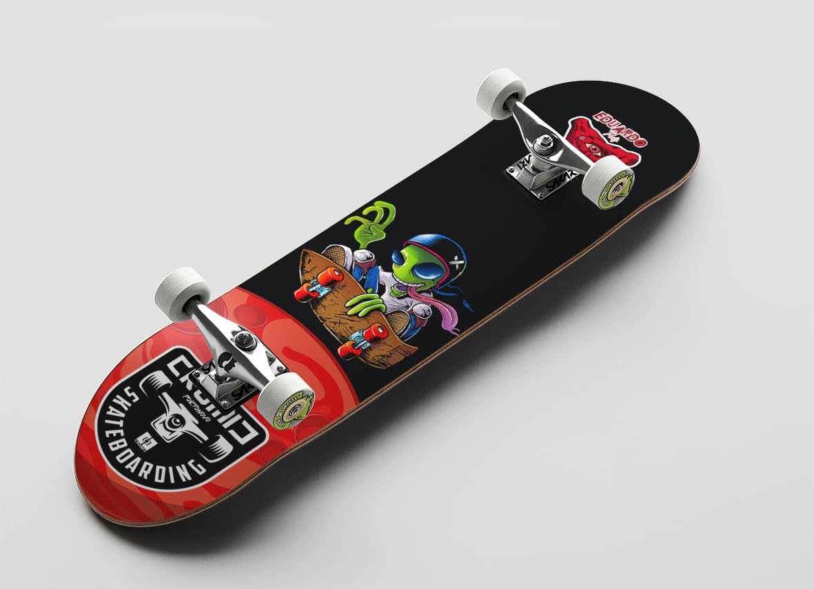 Cromic Monopatín Skate Skateboard Complete Completo Space Jump 8.7