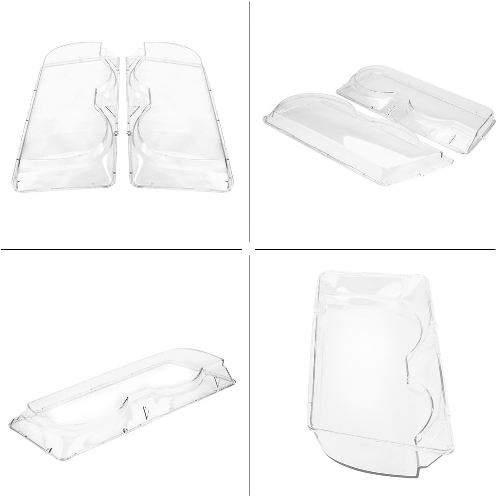 KIMISS 1 Pair Left and Right Headlight Headlamp Clear Lens Cover for E38 728i 730i 735i 740i 1999-2001