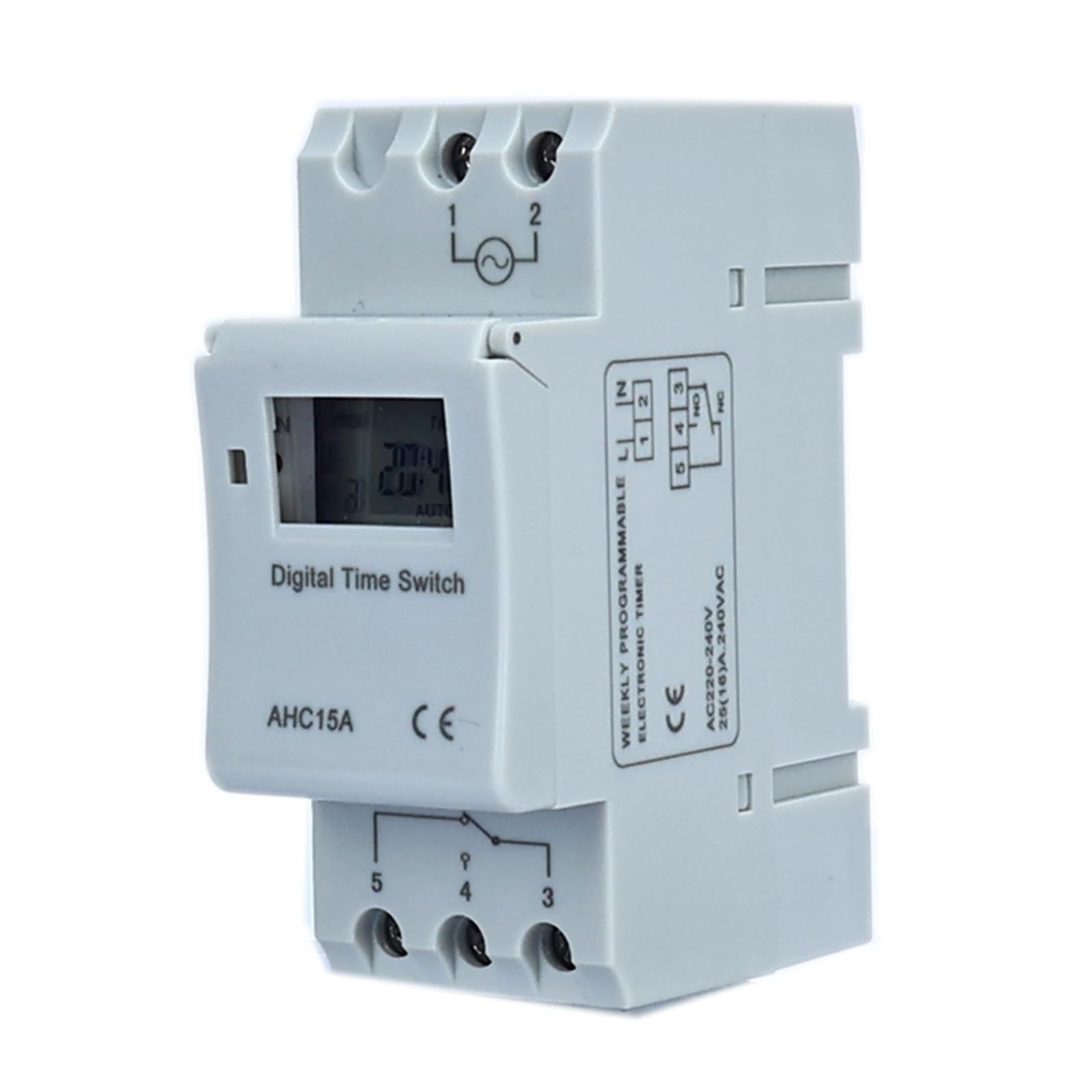 CDDUKFFF 5Pcs AHC15A Weekly Programmable Timer Switch AC110V 220V Digital Electronic LCD Display Controller