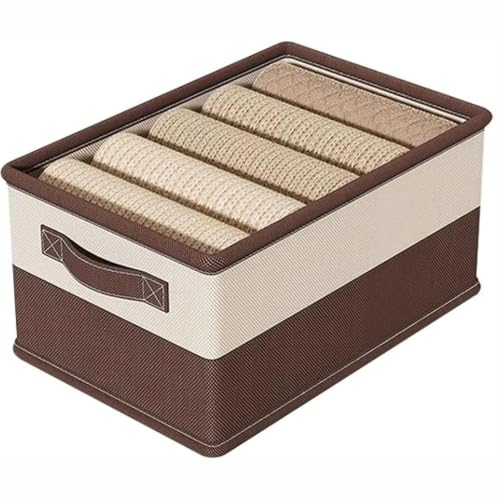Genérico Caja de Tela para Guardar Ropa con Asas, Organizador de Armario Plegable (B 50x35x23cm/19.7x13.8x9.1in)
