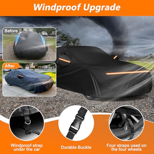 Image of Waterproof Car Cover for BMW Z3 Z4 E85 E86 M Roadster M Coupe 1996-2008, 210D Oxford with Cotton Lining Outdoor All Weather Protection, Windproof Full Cover with Zipper
