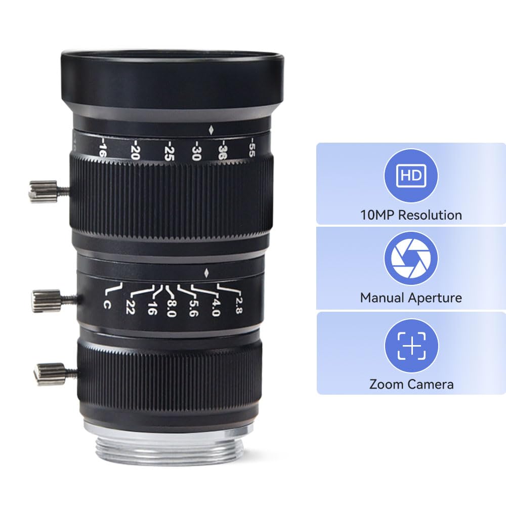 Amazon.com : MOKOSE 10-55mm CCTV Camera Lens 10MP Pixels 1/1.7