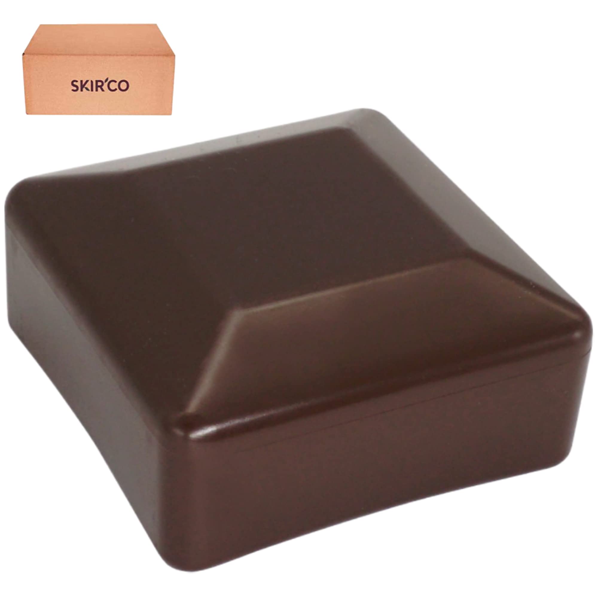 SKIR'CO (30 pcs) Fence Post Caps, Square 60 x 60 mm Brown Plastic Caps for Fence Posts Brown RAL 8028 Colour - Image 2