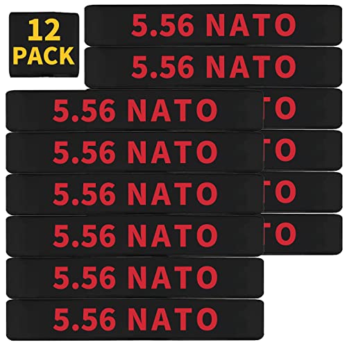 12 Pack Miaozhun 5.56 NATO Magazine Marking Bands 5.56 Magazine Caliber Identification - Miaozhun
