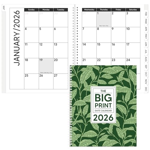 Fullhawl Big Print 2026 Date Calendar Daily Plan Organizer Large
