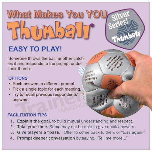 Image of Trainers Warehouse 6 inch Thumball Collection, 32 Prompts for Conversation, Team Building, Relationship and Training