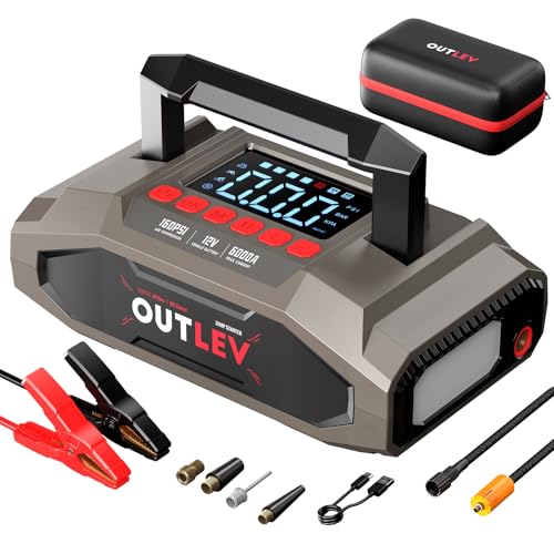 OUTLEV 6000A Jump Starter with Air Compressor