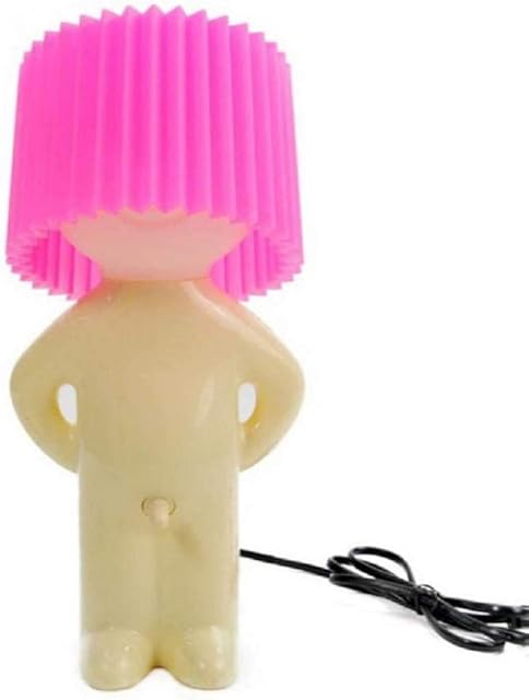 Honfitat Young21 Night Light Lamp Naughty Boy Eye Protection, Modern, Reading, Office, Little Shy Man Creative Lamp Bedroom Table Lamp For Home Decoration Couple Nice Gift Party-RED