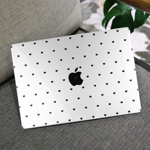 Image of MEEgoodo Case for MacBook Pro 16 inch 2026 2024 2023 2021,Laptop Shell Compatible with M5 M4 M3 M2 M1 Pro /Max Chip, Fit Model A3429 /A3428 /A3403 /A3186 /A2991 /A2780 /A2485, Black Hearts