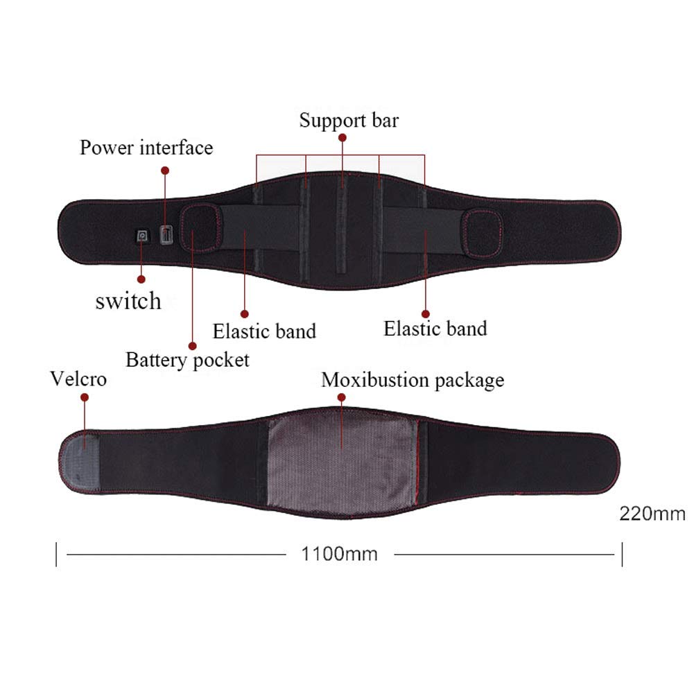 fascia di sostegno lombare, Cintura di sostegno for la schiena con tutore lombare, terapia magnetica autoriscaldante for massaggio for alleviare il dolore e lesioni Uomini Donne