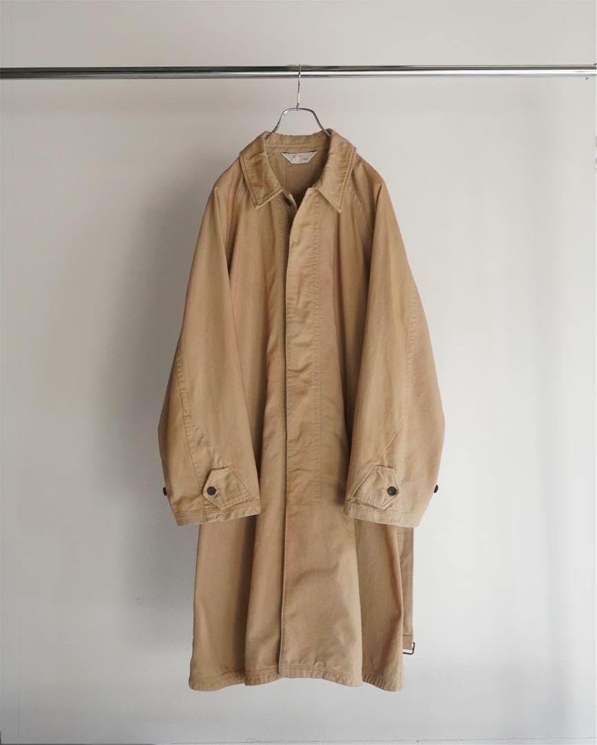 Amazon.co.jp: 24AW Ancellm DRILL BALMACAAN COAT BEIGE 2