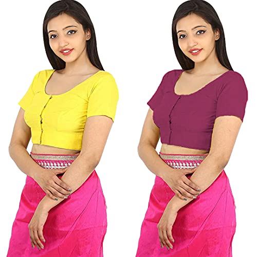 Image of Namita Women's Rubia Cotton Solid Half Sleeve Blouse