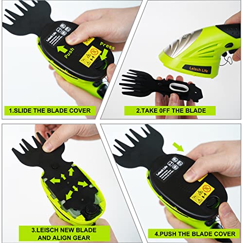Leisch Life Cordless Grass Shear & Shrubbery Trimmer - 2 In 1 Handheld Hedge Trimmer 3.6V Electric Grass Trimmer Hedge Shears W/Pruning Scissor Rechargeable Lithium-Ion Battery And Charger Included #TOP2