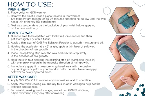 Gigi 0313 Hard Wax Beads, Soothing Azulene Hair Removal Wax thumb #4