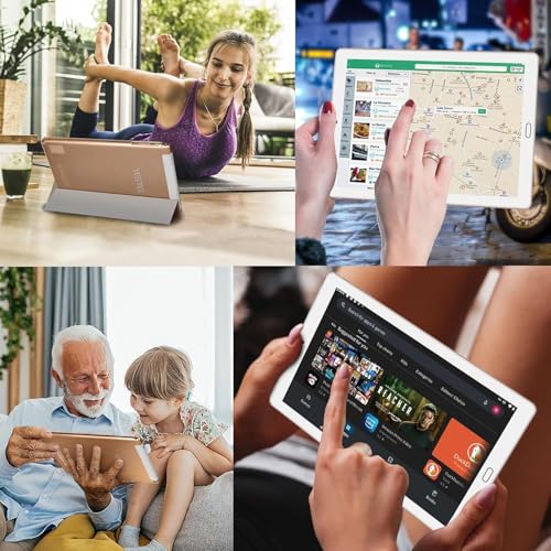 Image of YESTEL 10.1 inch Tablet 2026 Android 13 Tablet Bundle with Octa-Core Processor,10GB RAM+64GB ROM (Expandable up 1TB), 5MP+8MP Dual Camera,5G WiFi,Bluetooth 5.0,GPS,PC with Keyboard & Mouse - Gold