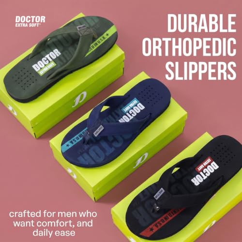 Image of DOCTOR EXTRA SOFT Slipper Care Orthopaedic and Diabetic Super Fitting Comfort Doctor Slipper, DR. Slipper, Flip-Flop, Slides and House Slipper for Men's Men's-FeelGood-D-31